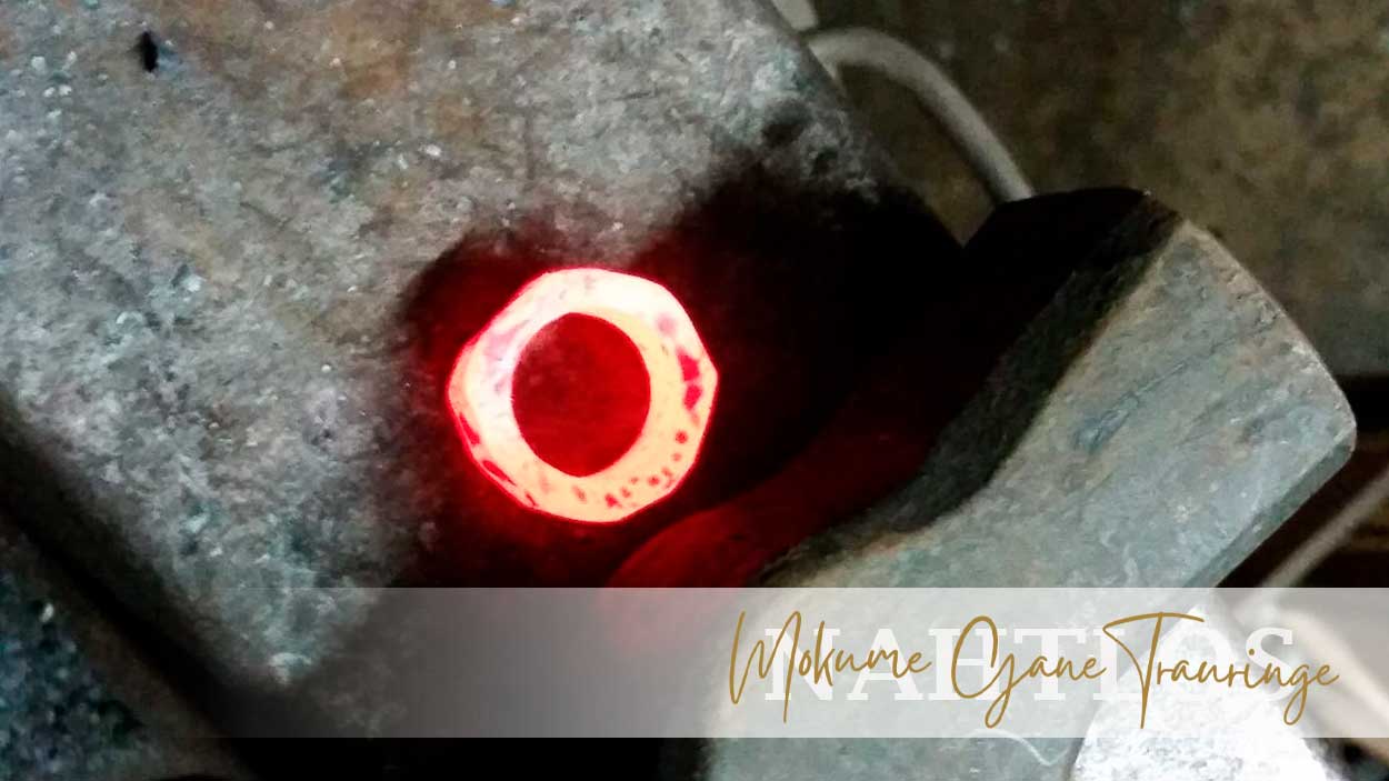 14 Meteorite Eisen glühender Ring Ambos Hammer